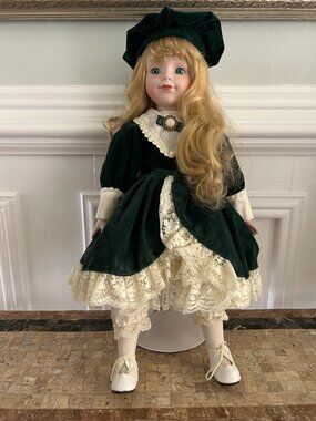Vintage Victorian-style Porcelain Doll